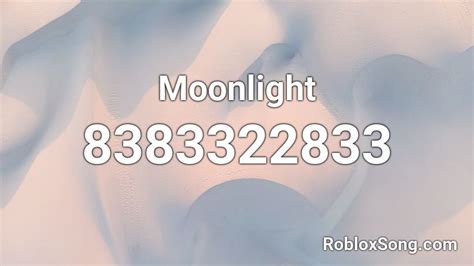 moonlight id code roblox 2021.